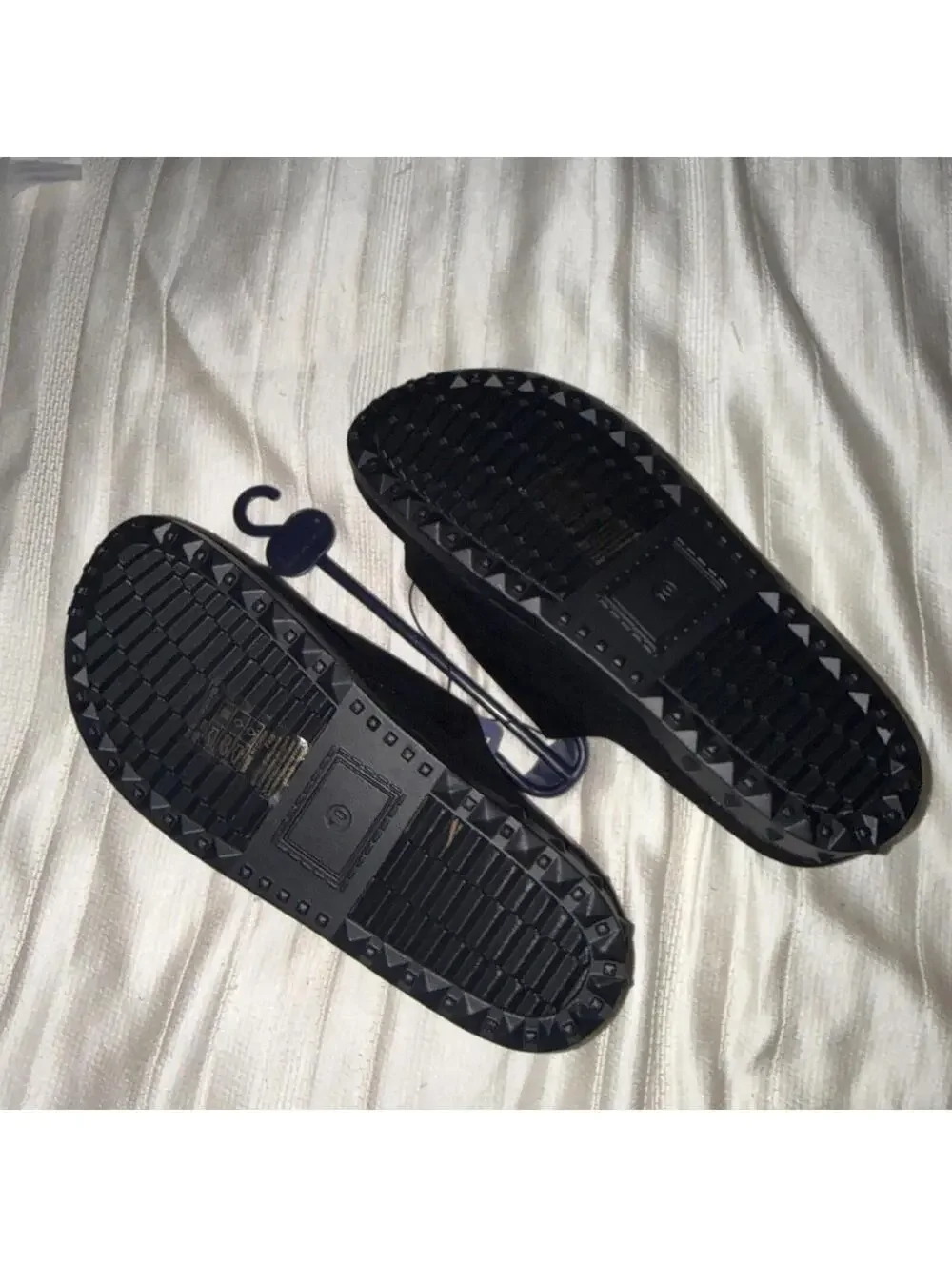 True Religion Men TR-Biggy-PBS Black Logo Sandals adjustable top strap Size 10